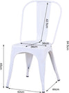 Chaise Industrielle Blanche - Lot de 4