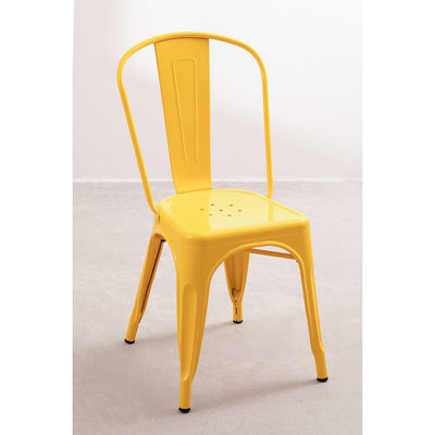 Chaise Industrielle Jaune