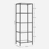 etagere metal noir et verre