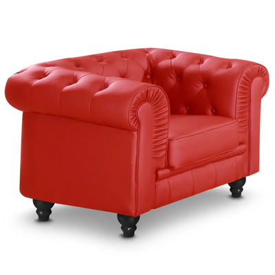 Fauteuil Chesterfield Rouge