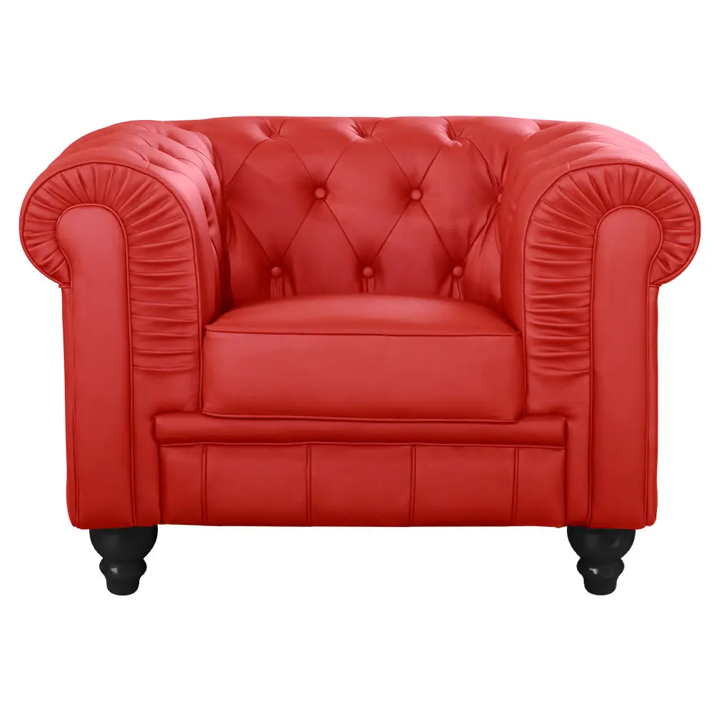 Fauteuil Chesterfield Rouge