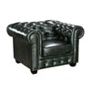 Fauteuil Chesterfield Cuir Vert