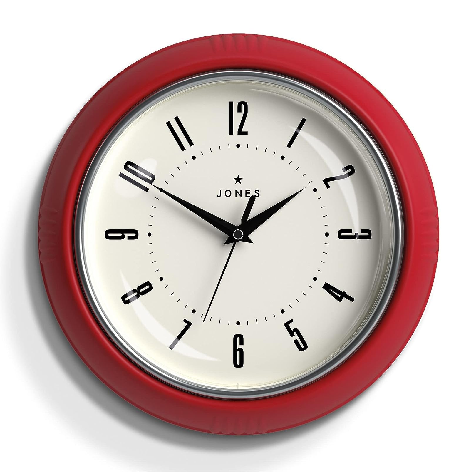 Horloge Industrielle Rouge