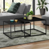 Table Basse Gigogne Metal Noir