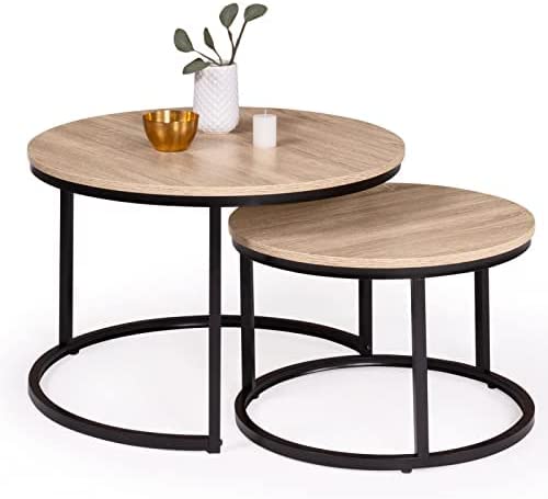 Table Basse Ronde Gigogne Industrielle