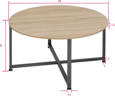 Table Basse Ronde Industrielle