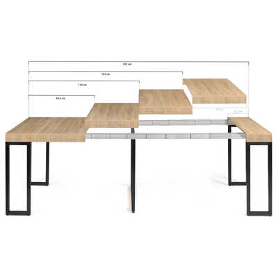 Table Console Extensible Industrielle