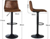 Tabouret de Bar Industriel Confortable - Lot de 2