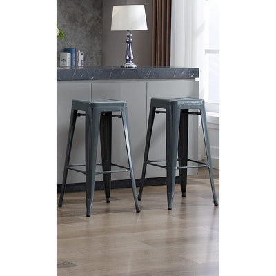 Tabouret de Bar Industriel Gris