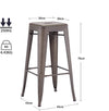 Tabouret de Bar Industriel Marron