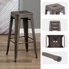 Tabouret de Bar Industriel Marron