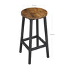 Tabouret de Bar Industriel Métal et Bois - Lot de 2