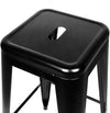 Tabouret de Bar Industriel Noir Mat - Lot