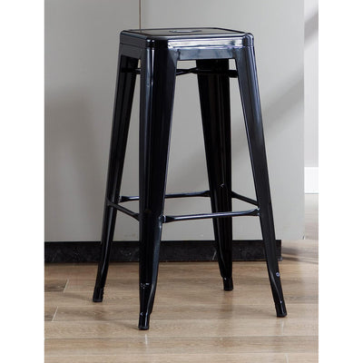 Tabouret de Bar Noir Industriel