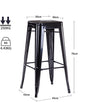 Tabouret de Bar Noir Industriel