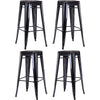 Tabouret de Bar Noir Industriel