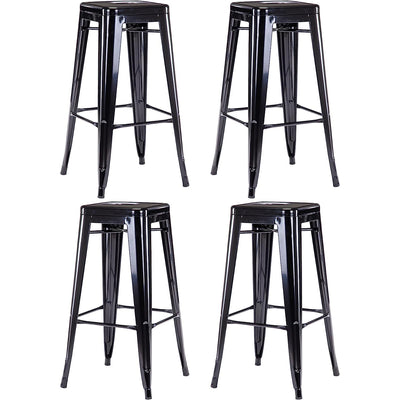 Tabouret de Bar Noir Industriel