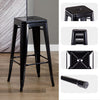 Tabouret de Bar Noir Industriel