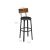 Tabouret de Bar Vintage Industriel - Lot de 2