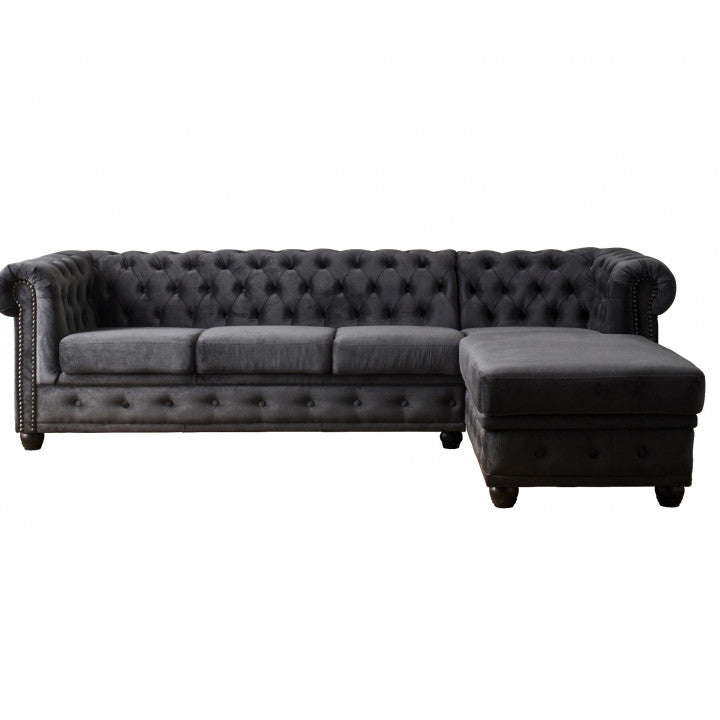 Canapé d'Angle Chesterfield Velours