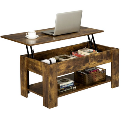 Table Basse Industrielle Plateau Relevable