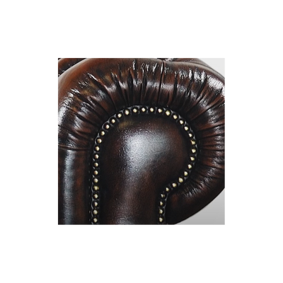 Canapé Chesterfield 3 Places Cuir Marron