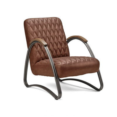 Fauteuil Cuir Cognac Vintage
