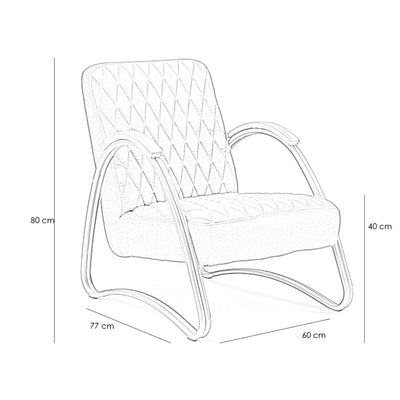 Fauteuil Cuir Cognac Vintage
