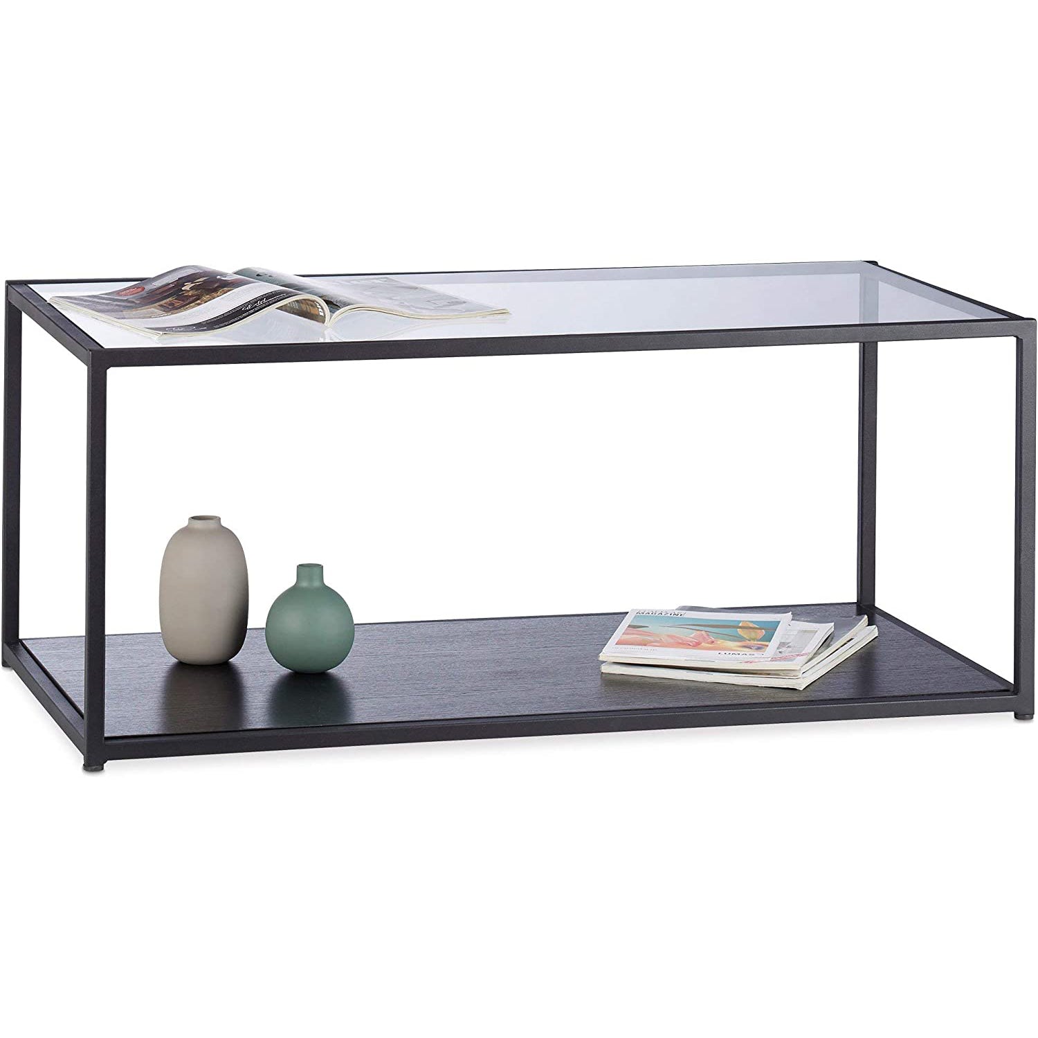 Table Basse Industrielle Verre