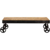 table basse style industriel avec roulettes