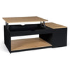 Table Basse Industrielle Relevable Bois et Noir