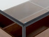 Table Basse Industrielle Bois Metal et Verre